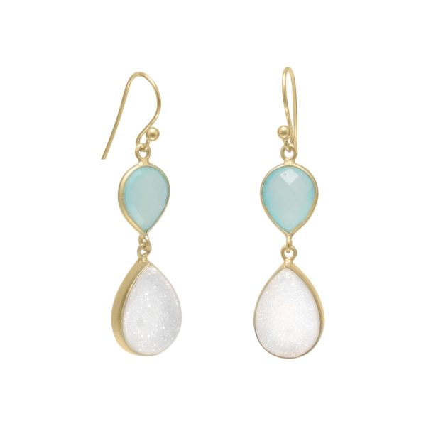 Green Chalcedony Earrings