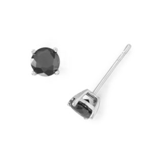 Black CZ Stud Earrings