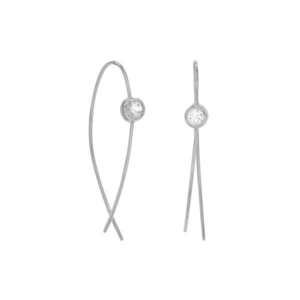 Sterling Silver CZ Earrings