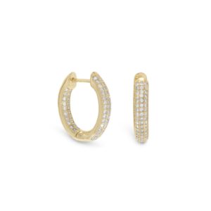 14 Karat Gold Plated Hoop Earrings