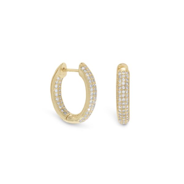 14 Karat Gold Plated Hoop Earrings