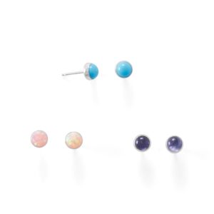 Set of 3 Synthetic Pink Opal