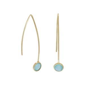 Green Hydro Glass Earrings