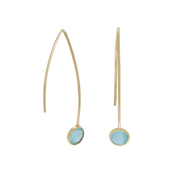 Green Hydro Glass Earrings