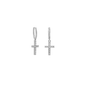 Rhodium Plated Hoop Earrings