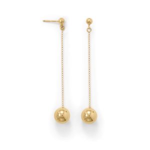 Gold Plated Bead Earrings