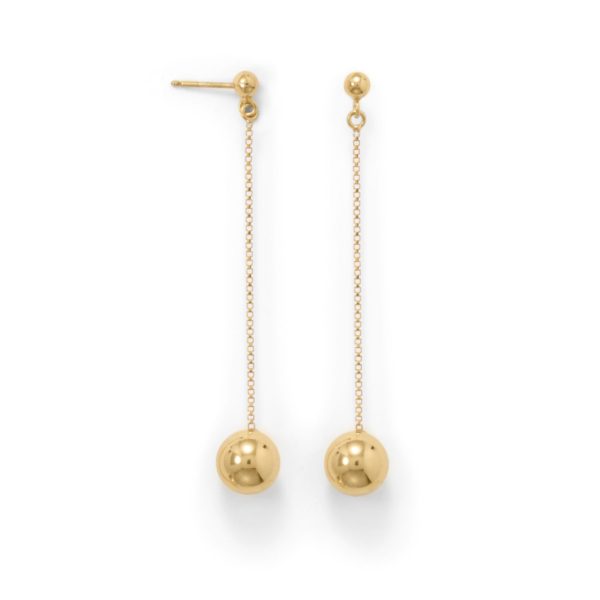 Gold Plated Bead Earrings