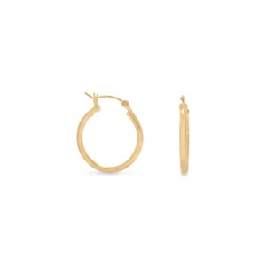 2mm x 20mm Gold Plated Click Hoop