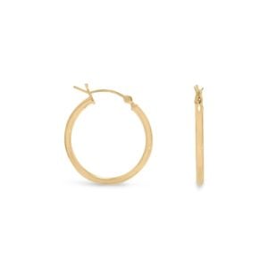 2mm x 24mm Gold Plated Click Hoop