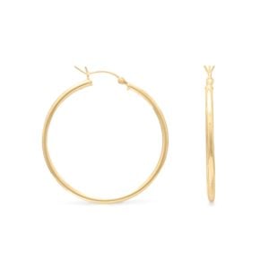 2mm x 35mm Gold Plated Click Hoop