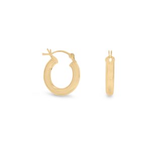 3mm x 18mm Gold Plated Click Hoop