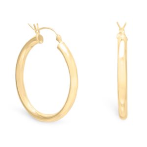 3mm x 35mm Gold Plated Click Hoop