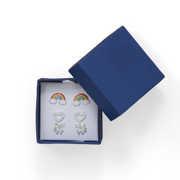 Heart and Unicorn Earring Set