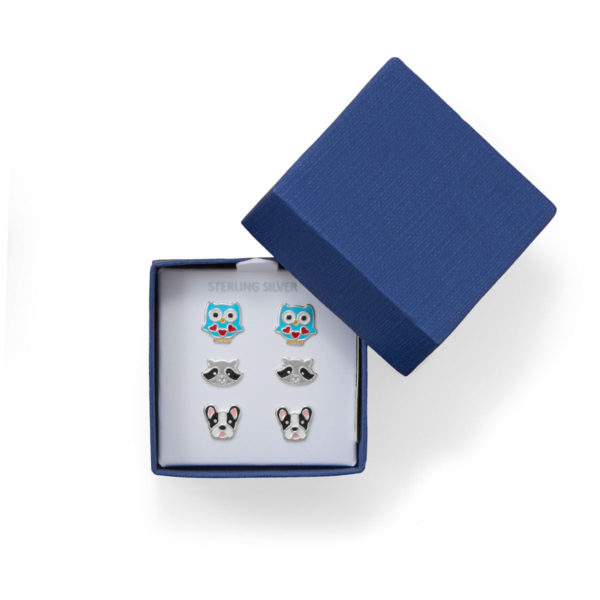Raccoon and Dog Earring Set