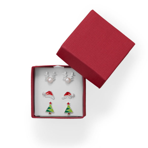 Santa Hat and Tree Earring Set