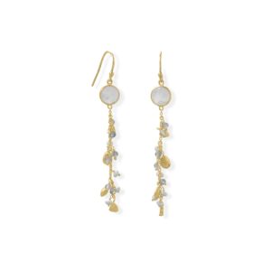 14 Karat Gold Plated Rainbow Moonstone