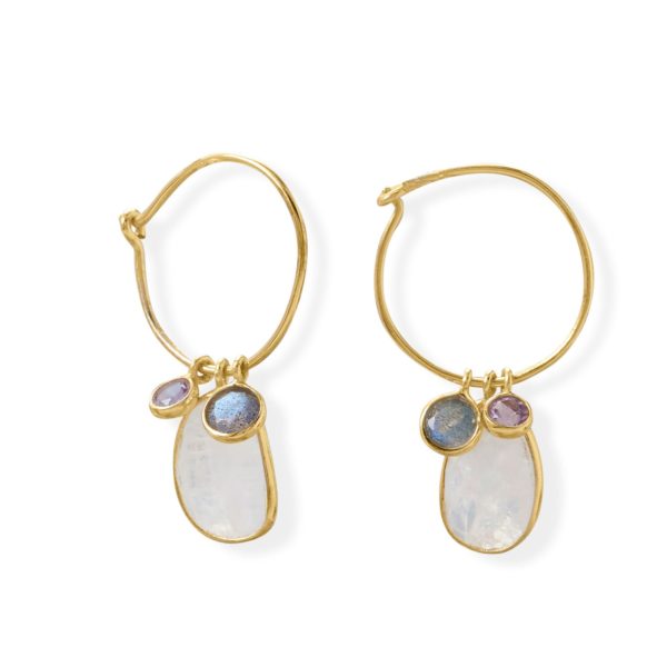 Hoop Earring with Amethyst
