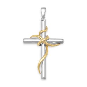 Gold & Silver Cross Pendant
