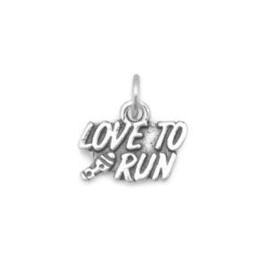 Oxidized Love to Run Charm