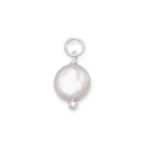 Cultured Freshwater Coin Pearl Charm - June Birthstone