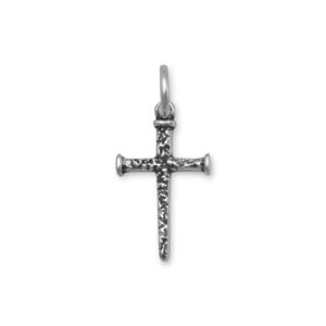 Oxidized Sterling Silver Cross Pendant