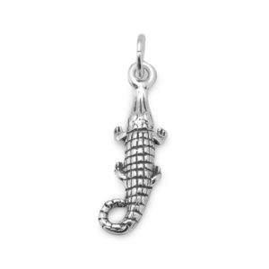 Oxidized Alligator Charm