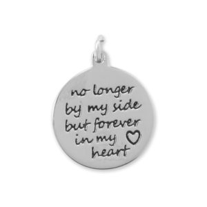 Rhodium Plated Sterling Silver Charm