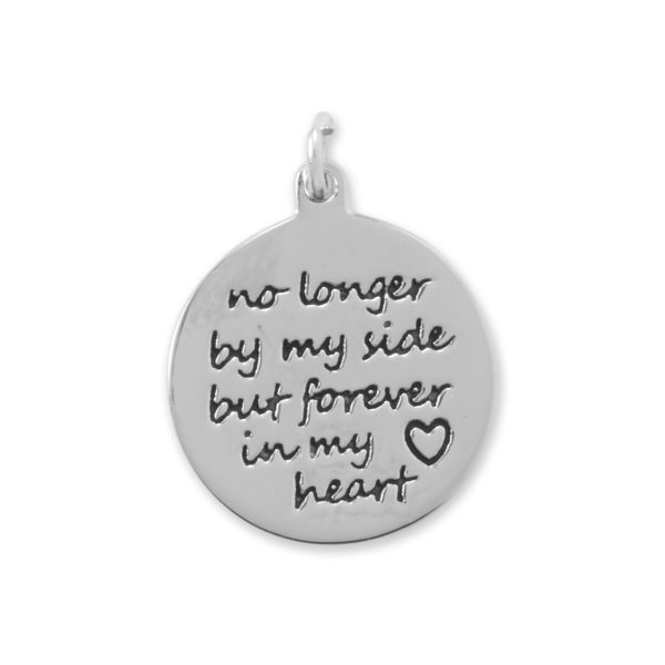 Rhodium Plated Sterling Silver Charm