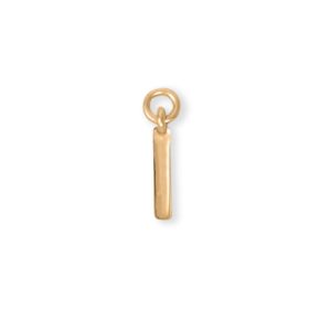 14 Karat Gold Plated Polished I Charm