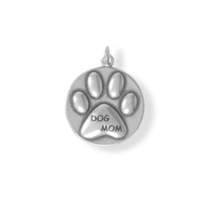 Oxidized Dog Mom Charm