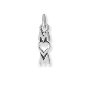 MOM with Heart Charm
