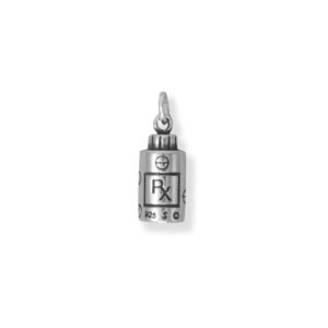 Sterling Silver Medicine Bottle Charm