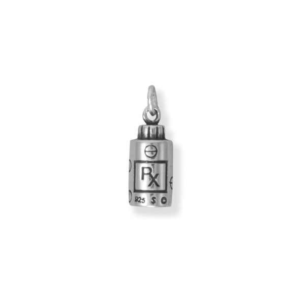 Sterling Silver Medicine Bottle Charm