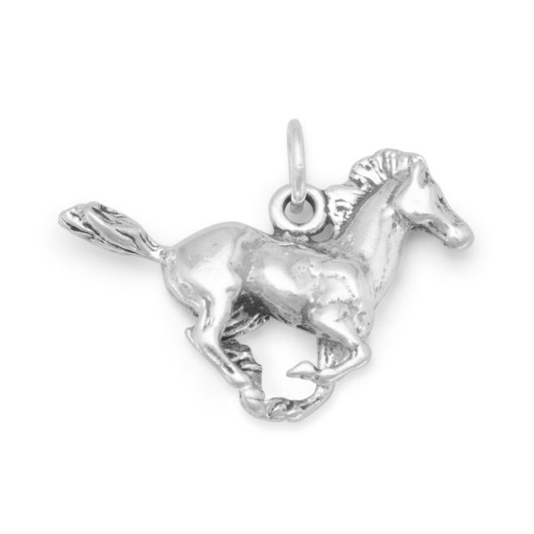 Galloping and Glad! Running Horse Charm