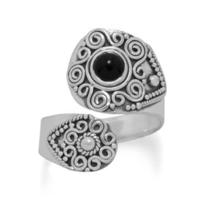 Black Onyx Wrap Ring