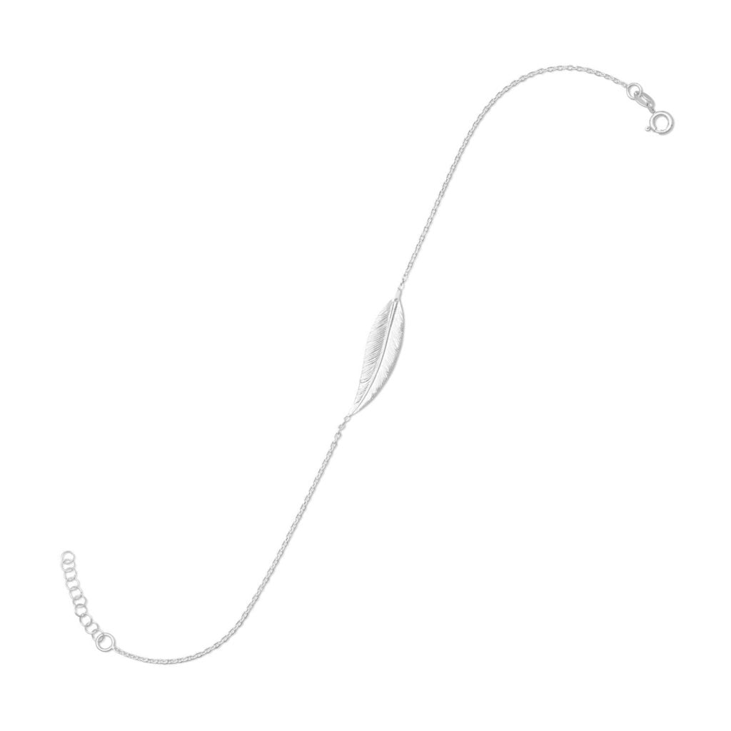 9 + 1 Sideways Feather Anklet