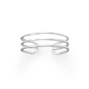 Sterling Silver Triple Row Toe Ring
