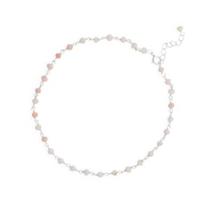 Pink Party! 9.5+1 Opal Bead Anklet