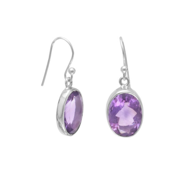 Faceted Amethyst Earrings