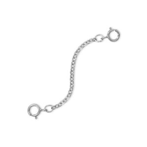 Rhodium Plated 2 Safety Chain (Set of 2)