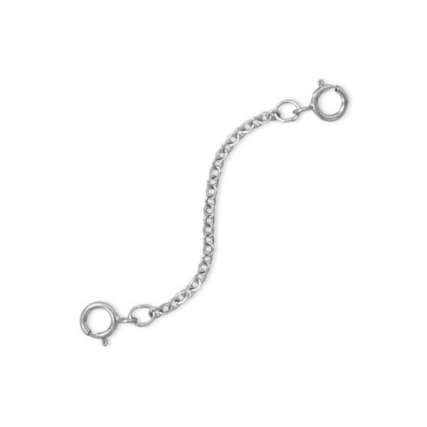 Rhodium Plated 2 Safety Chain (Set of 2)
