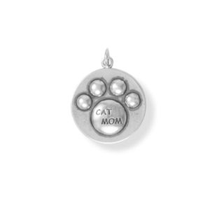 Oxidized Cat Mom Charm