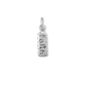 Oxidized faith Tag Charm