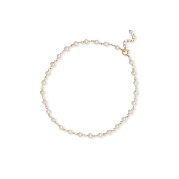 Gold Plated Pearl Anklet