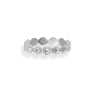 Rhodium Plated Sterling Silver Ring