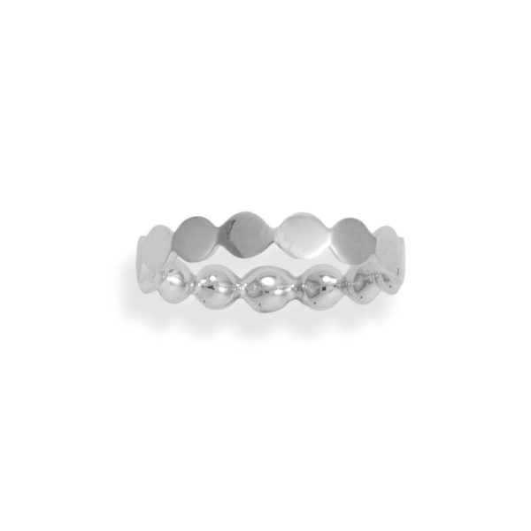 Rhodium Plated Sterling Silver Ring
