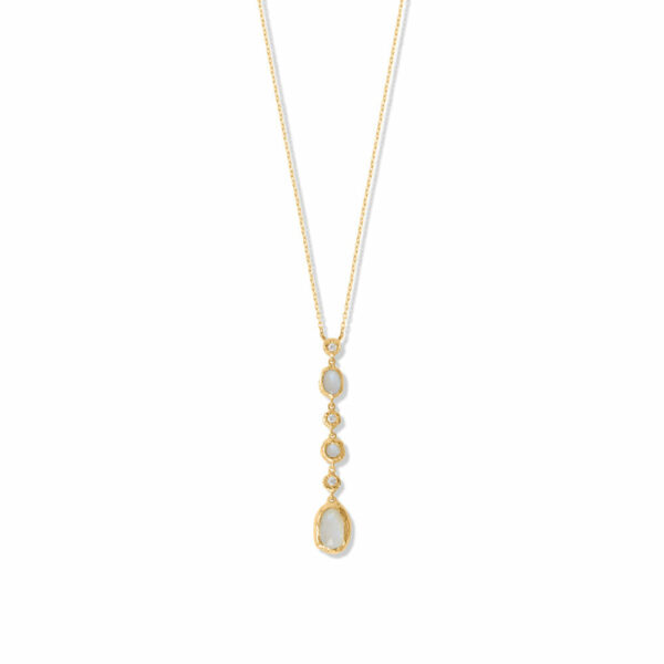 Rainbow Moonstone Drop Necklace