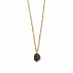 16 + 2 14 Karat Gold Plated Diamond Chip Necklace