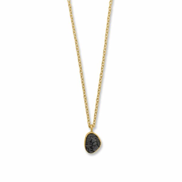 16 + 2 14 Karat Gold Plated Diamond Chip Necklace