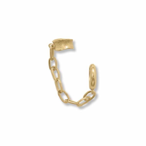 14 Karat Gold Plated Cuff and Hoop Earring - alternate view 2
